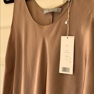 NEW WITH TAGS! Vince Gold Satin Dress, Size Small